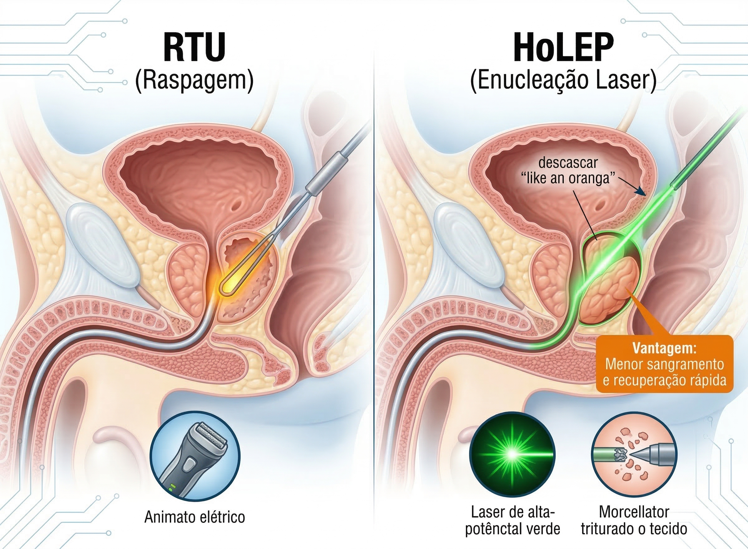 HOLEP vs RTU: Comparativo Cirurgias de Próstata | Uromann